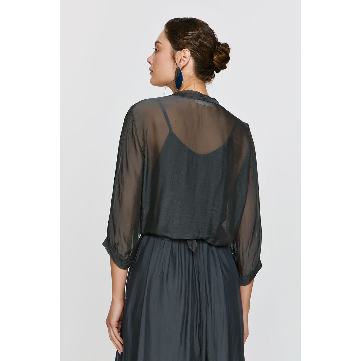 ΕΦΗΜΕΡΟΝ Silk Collection • Chloe Top • Grey - Image 6