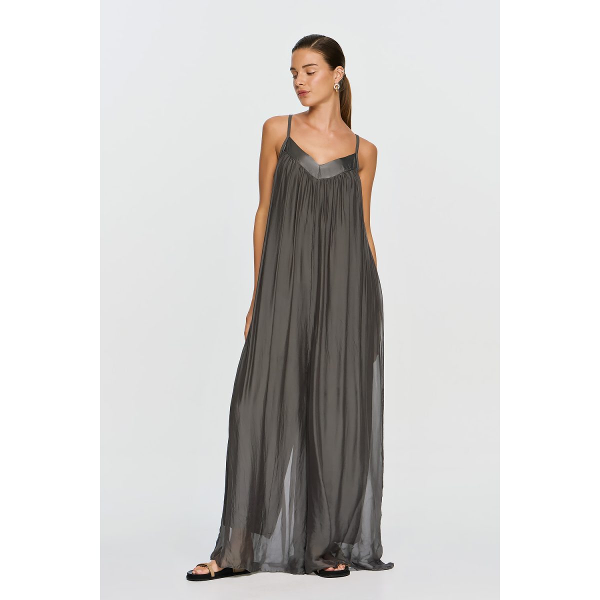 ΕΦΗΜΕΡΟΝ Silk Collection • Nephele Jumpsuit • Grey - Image 6
