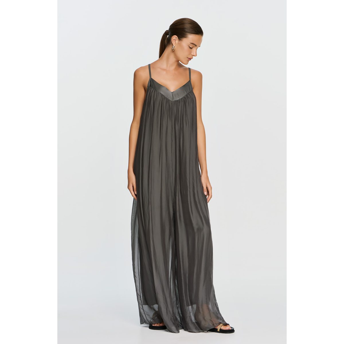 ΕΦΗΜΕΡΟΝ Silk Collection • Nephele Jumpsuit • Grey - Image 2
