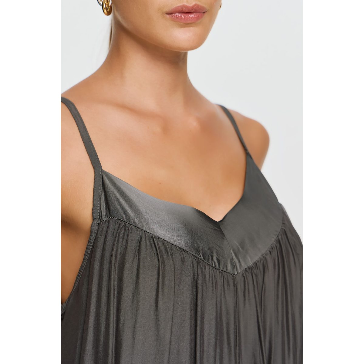 ΕΦΗΜΕΡΟΝ Silk Collection • Nephele Jumpsuit • Grey - Image 5