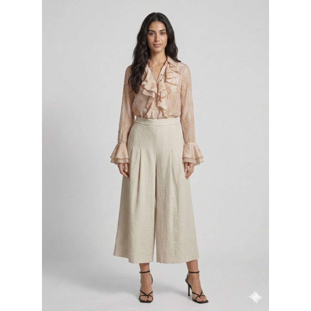 Le Streghe • Wide-leg Jupe Culotte • Ivory - Pearlized - Image 7