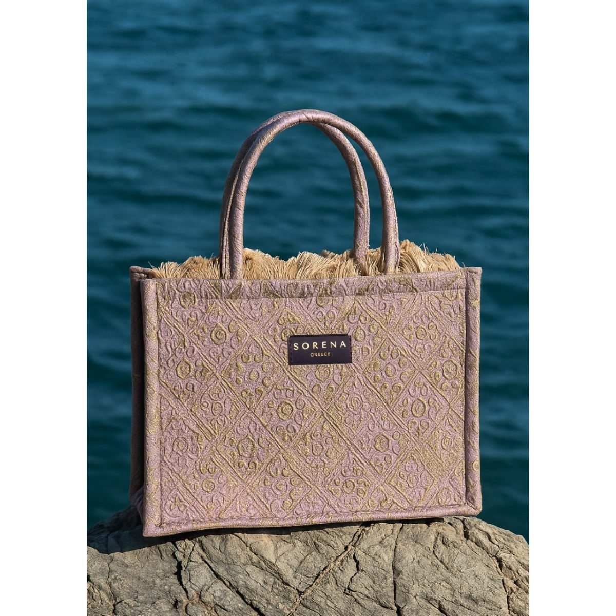 Sorena • Anemi Medium Tote Bag • Dusty Pink Gold - Image 2