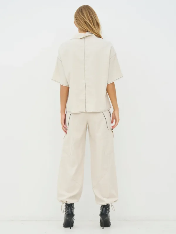 NÜ Denmark • Cerise Top Linen • Bone Ivory - Image 5