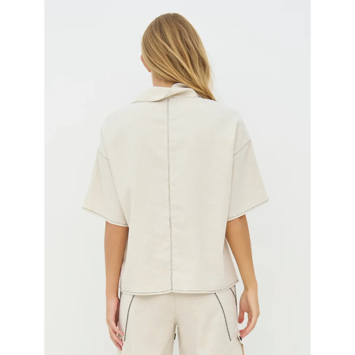 NÜ Denmark • Cerise Top Linen • Bone Ivory - Image 6