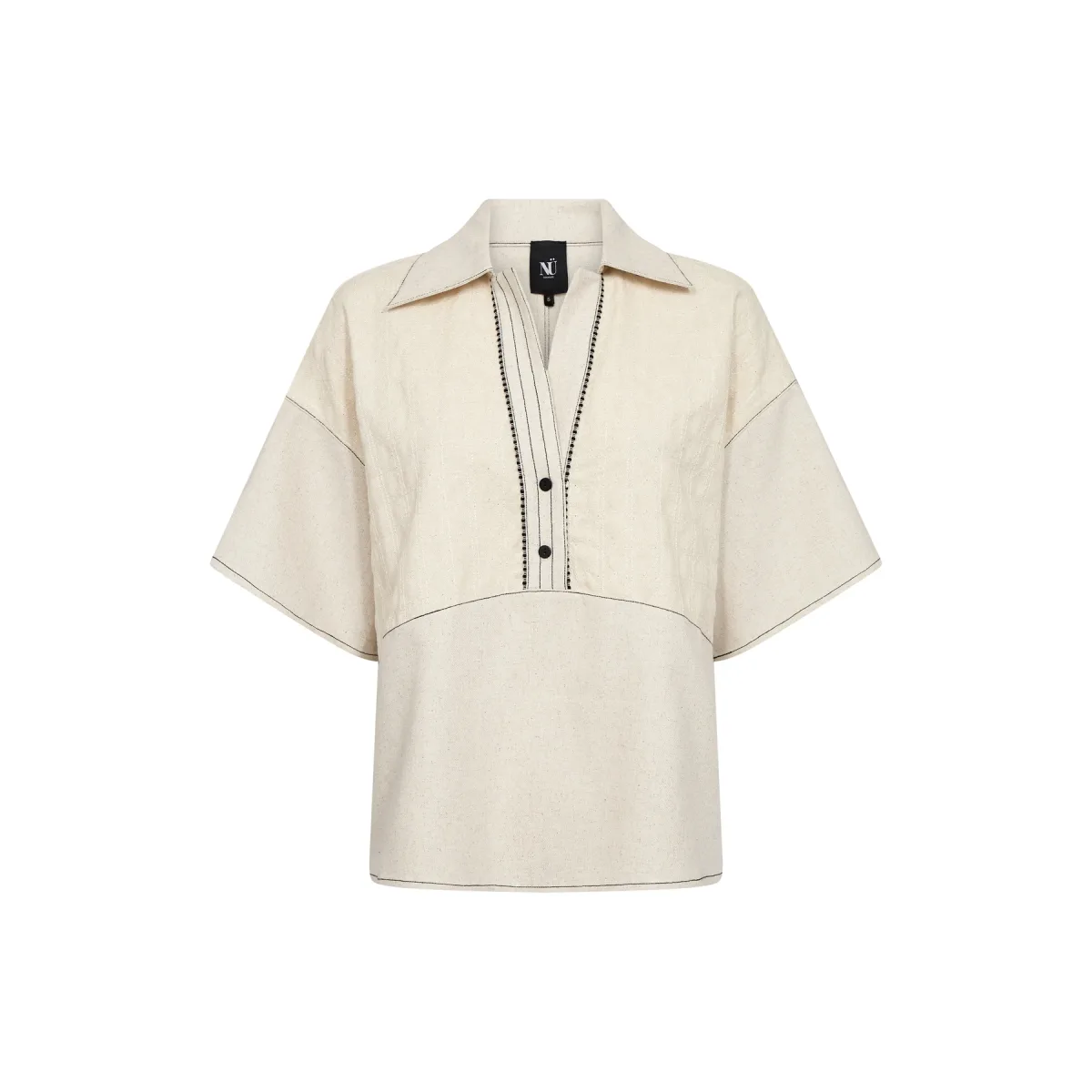 NÜ Denmark • Cerise Top Linen • Bone Ivory - Image 2