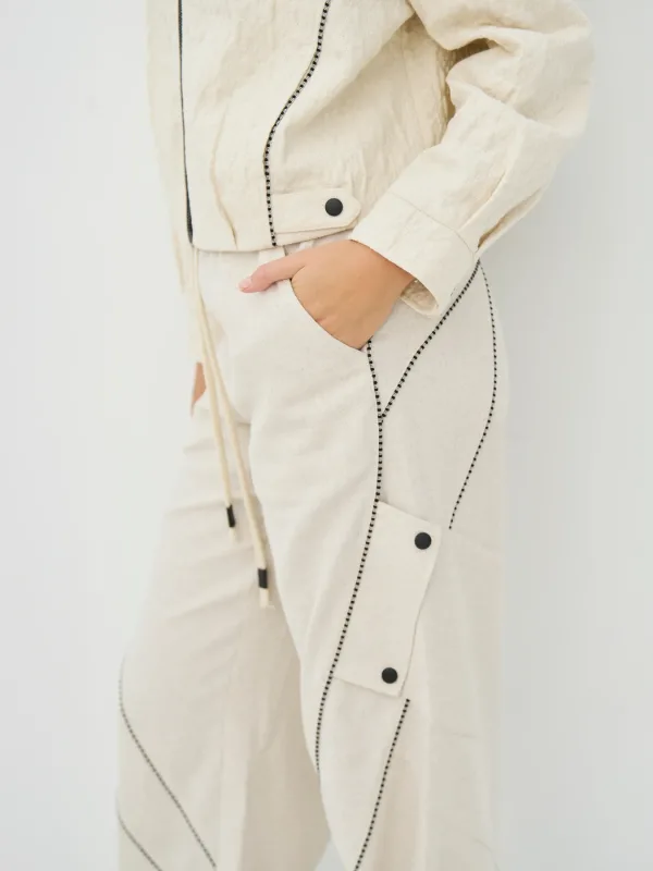 NÜ Denmark • Cerise Trousers Linen • Bone Ivory - Image 4