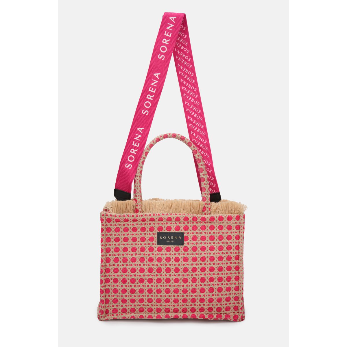 Sorena • Coralina Medium Tote Bag • Beige Fuchsia - Image 2