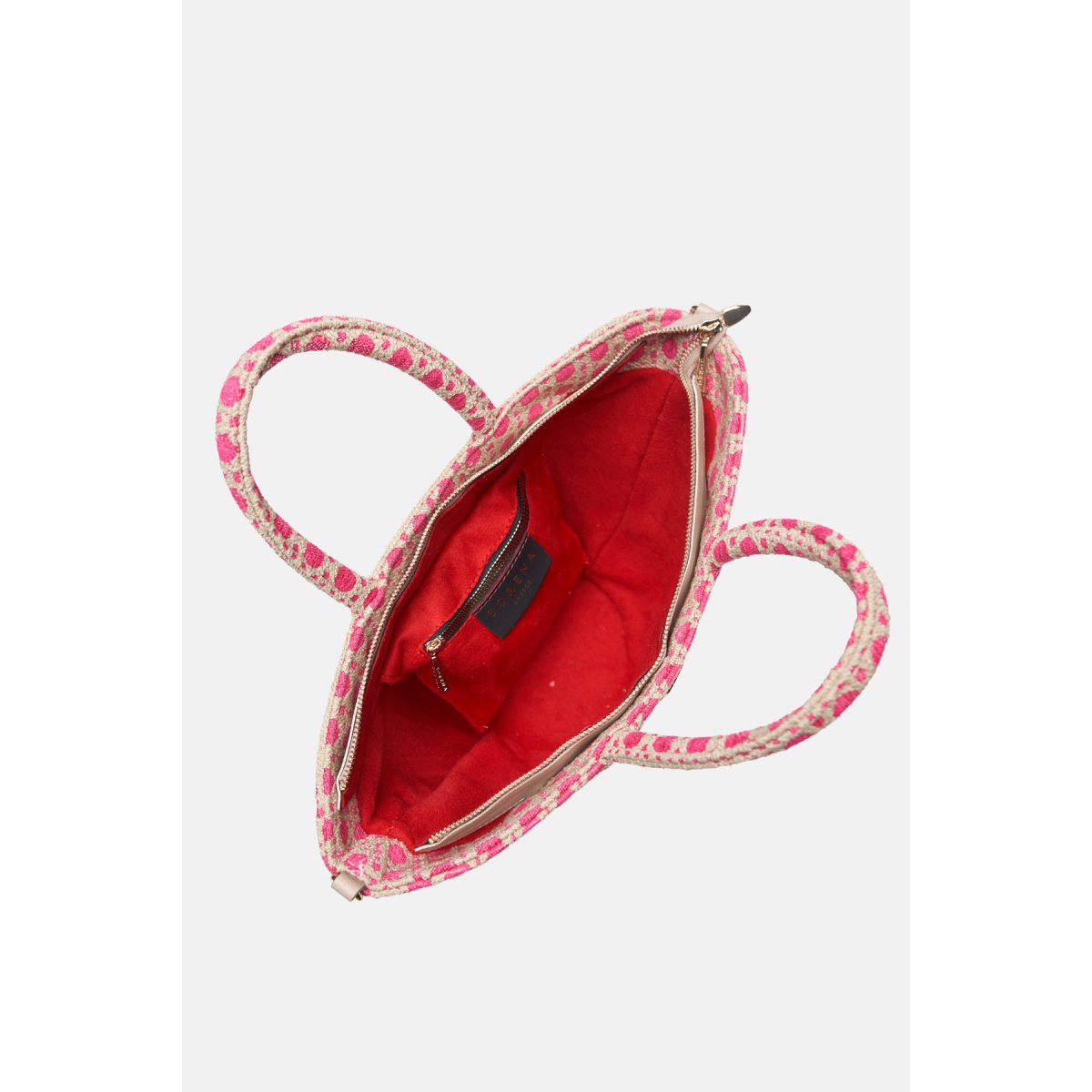 Sorena • Coralina Mini Basket Bag • Beige Fuchsia - Image 4