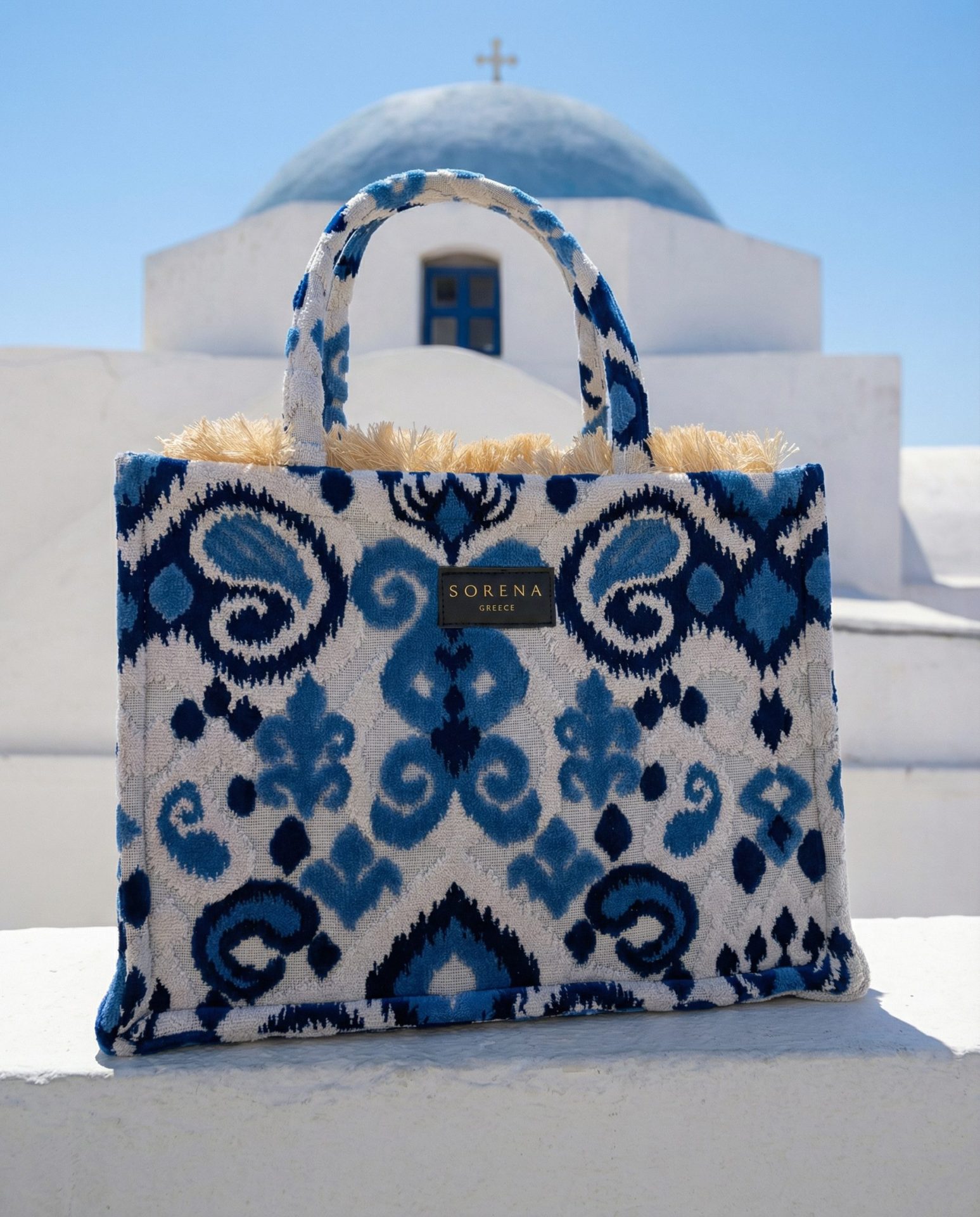 Sorena • Thalassa Medium Tote Bag • Blue White