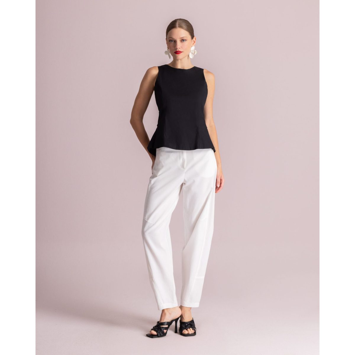 Moutaki • Bow Poplin Top • Black - Image 2