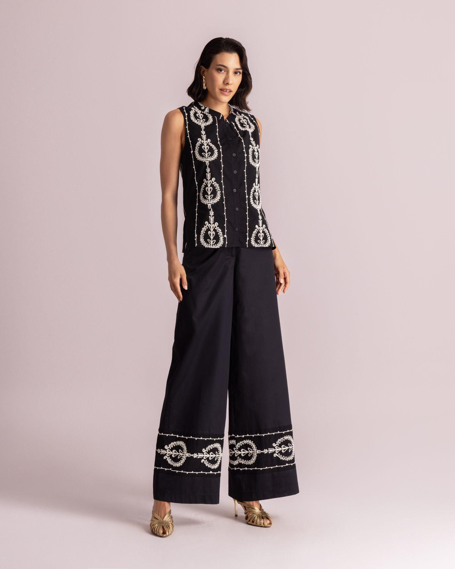 Moutaki • Embroidered Top • Black