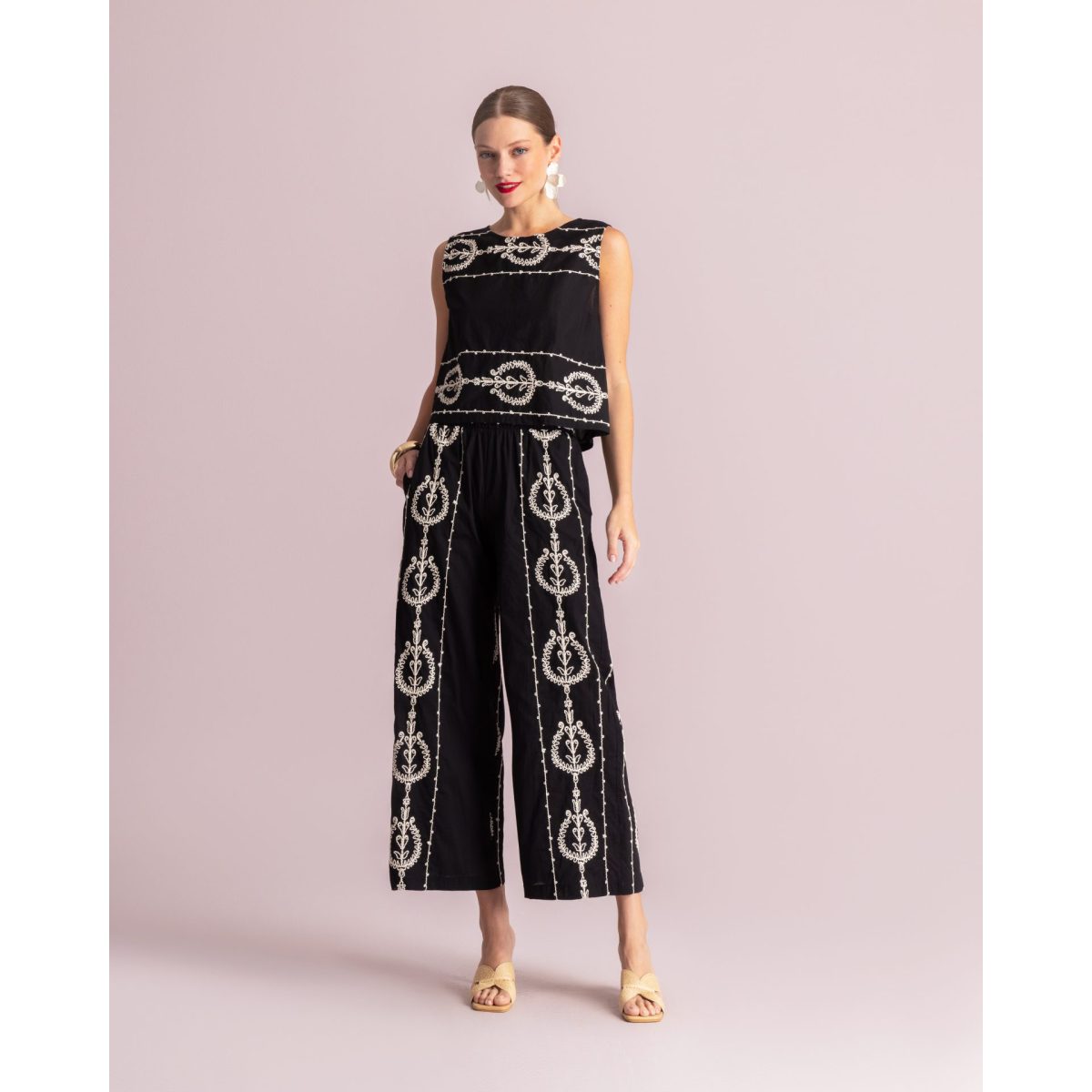 Moutaki • Embroidered Pants • Black - Image 2