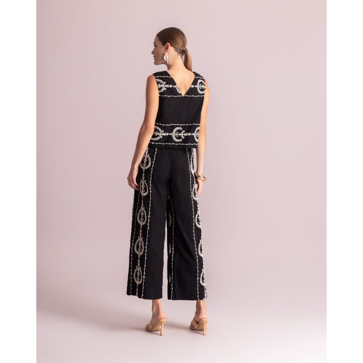 Moutaki • Embroidered Pants • Black - Image 4
