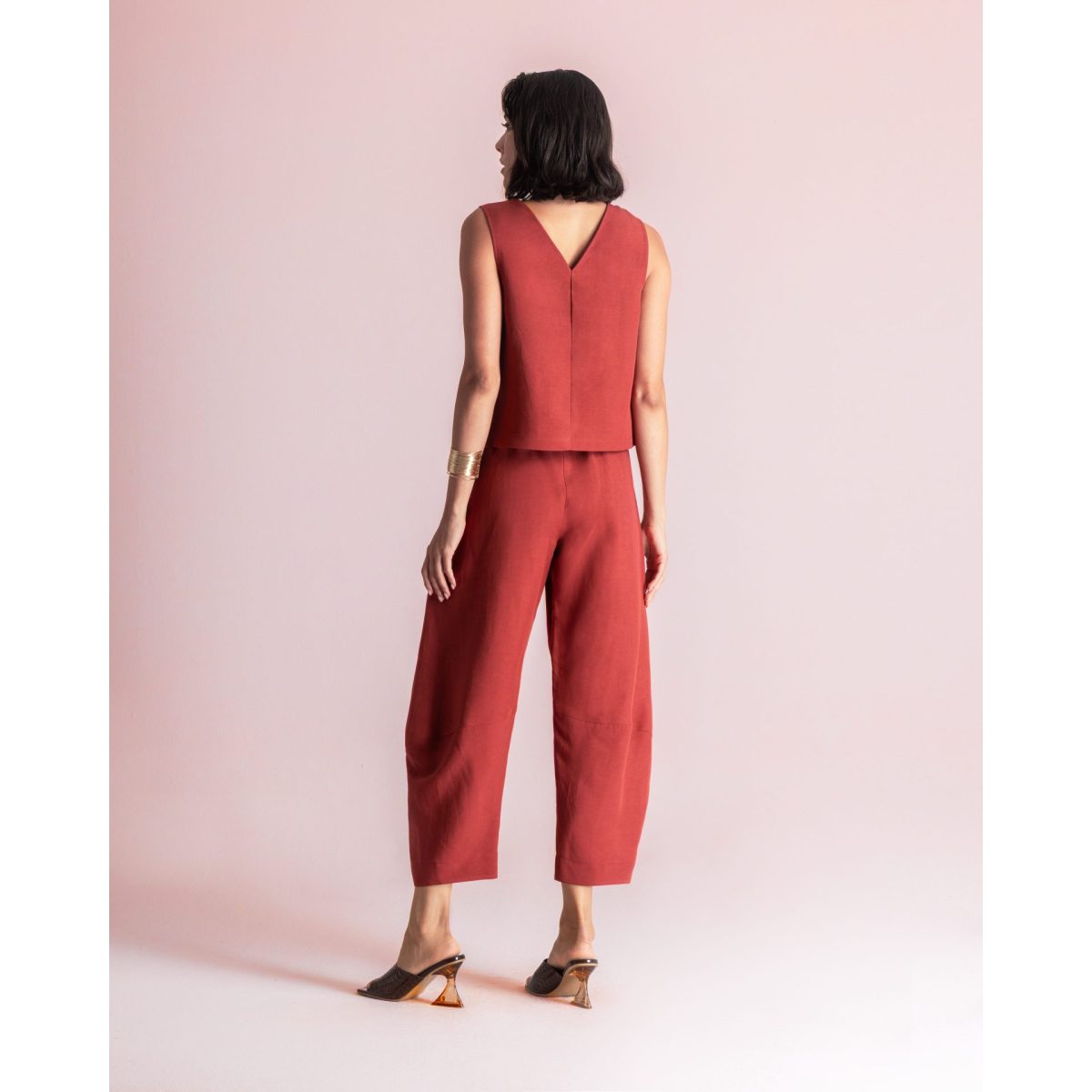 Moutaki • Linen Blend Top • Chili - Image 2