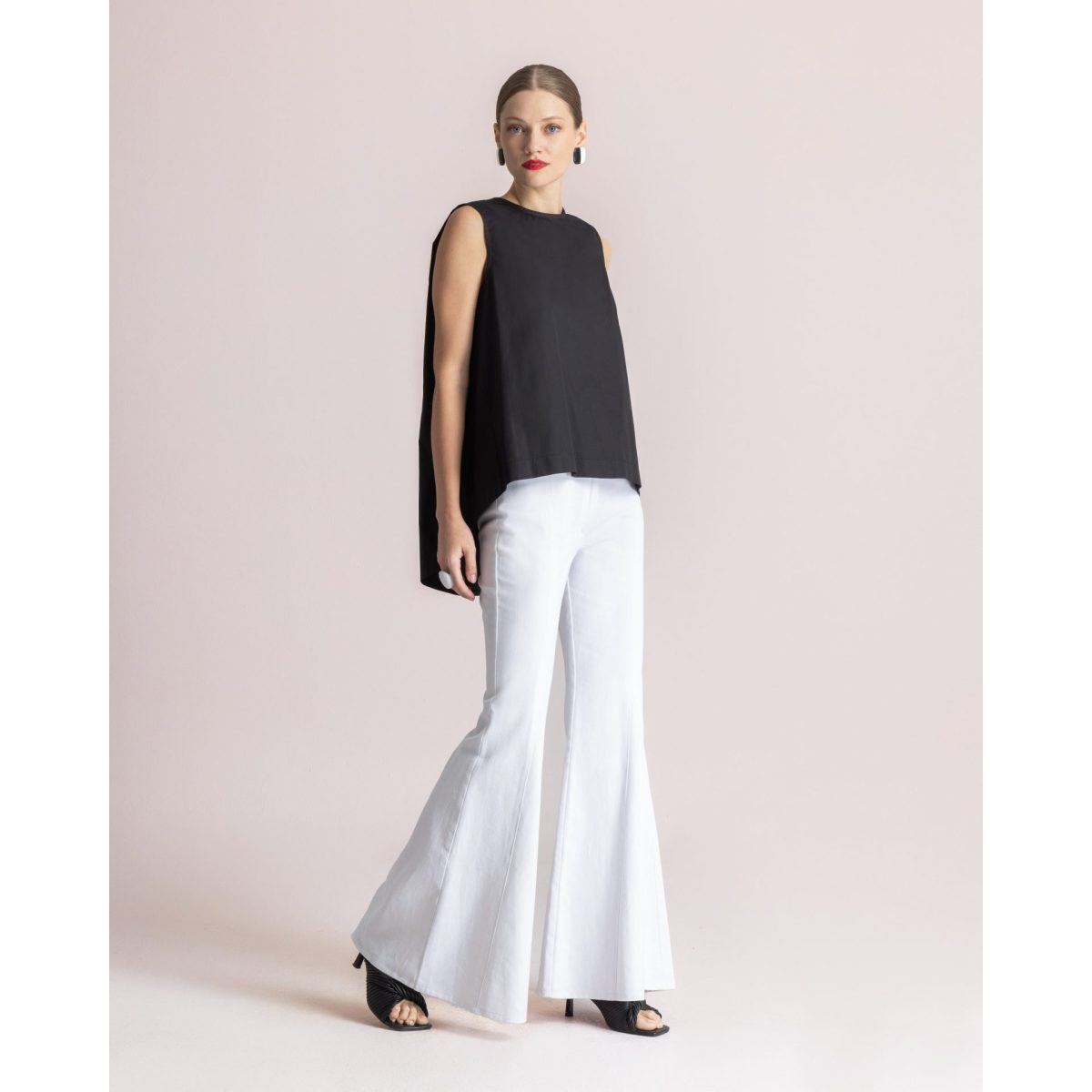 Moutaki • Poplin Asymmetrical Top • Black - Image 3