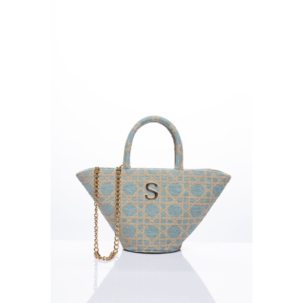 Sorena • Oceanis Mini Basket Bag • Beige Baby Blue - Image 2