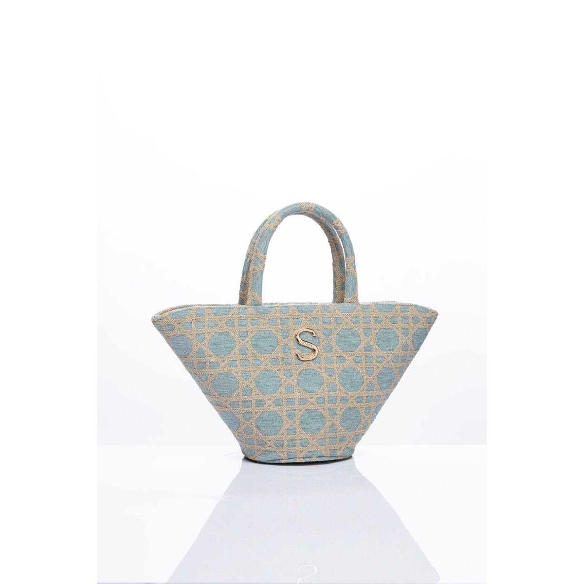 Sorena • Oceanis Mini Basket Bag • Beige Baby Blue - Image 3