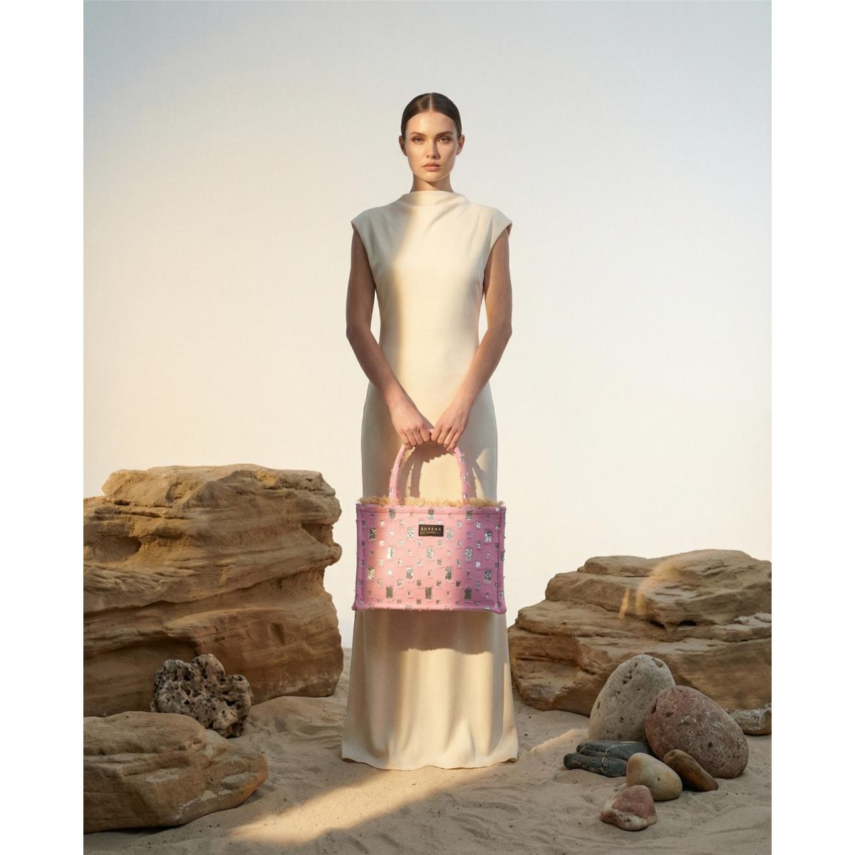 Sorena • Rozalia Medium Tote Bag • Pink - Image 3
