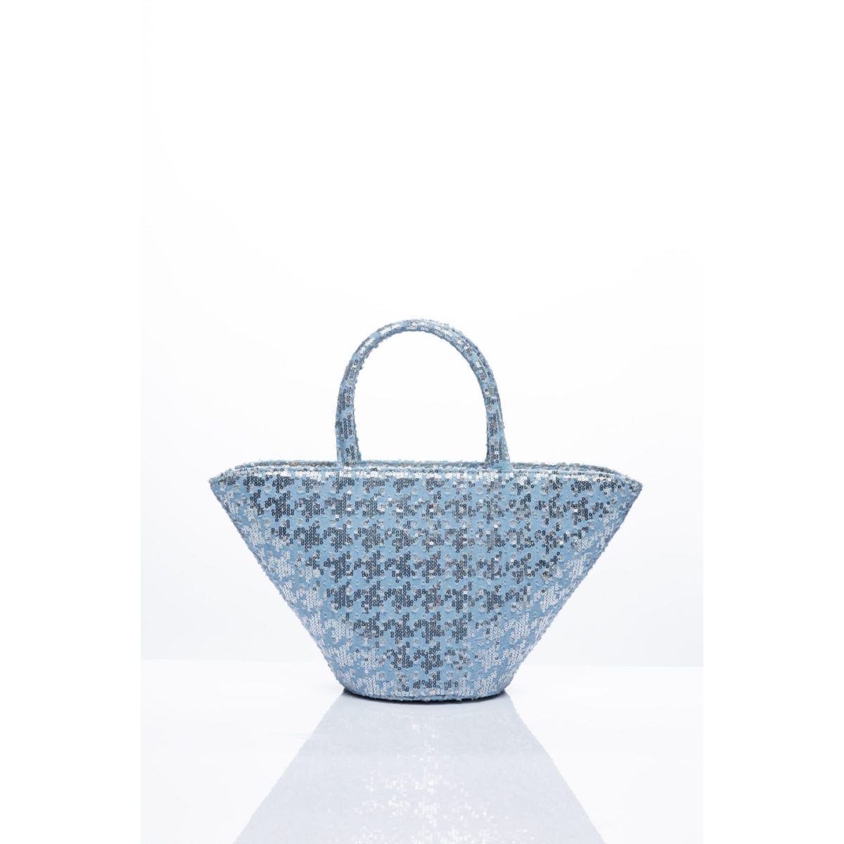 Sorena • Tritiani Mini Basket Bag • Sequined Sky Blue - Image 4