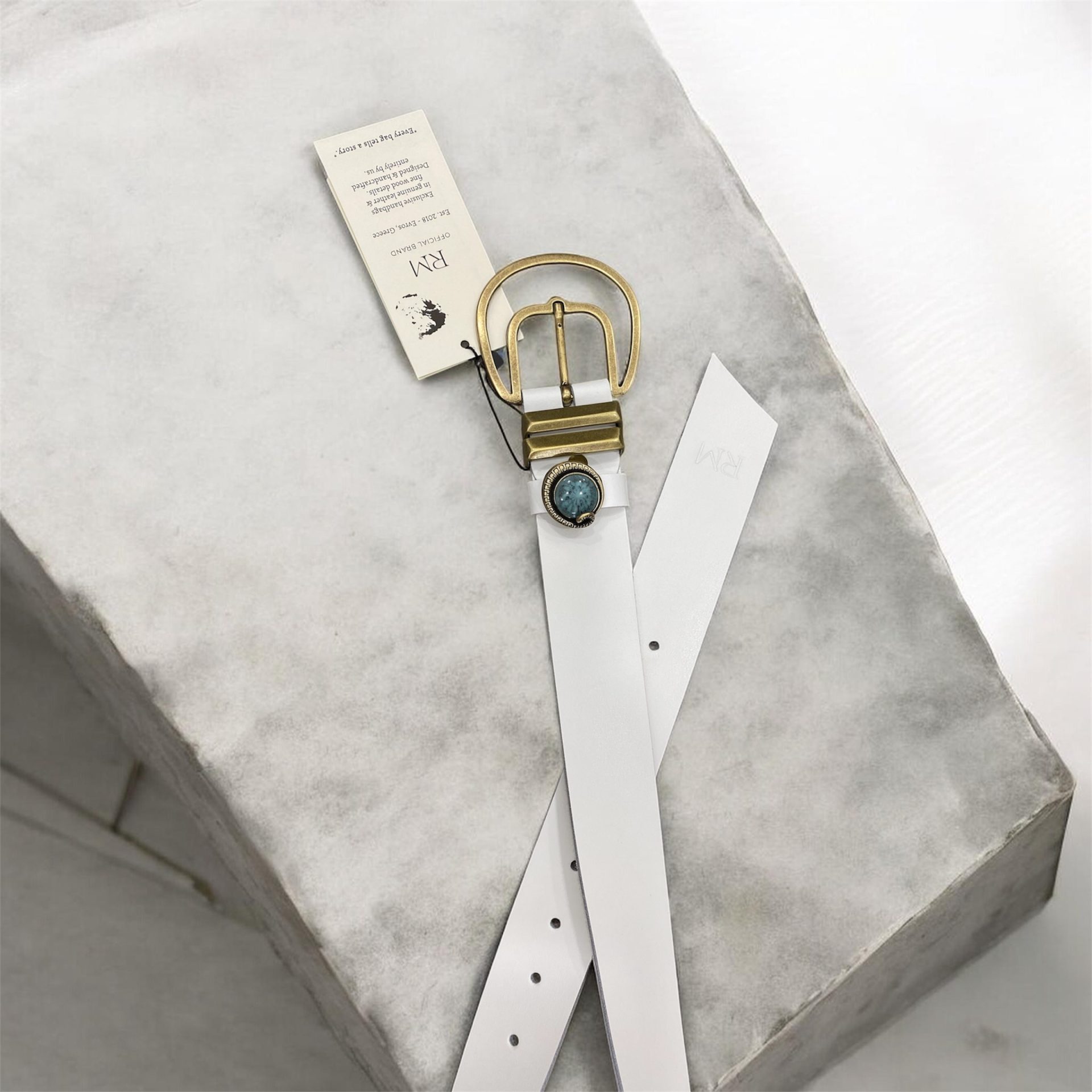 Rm Leather Belts • code 24825 • White