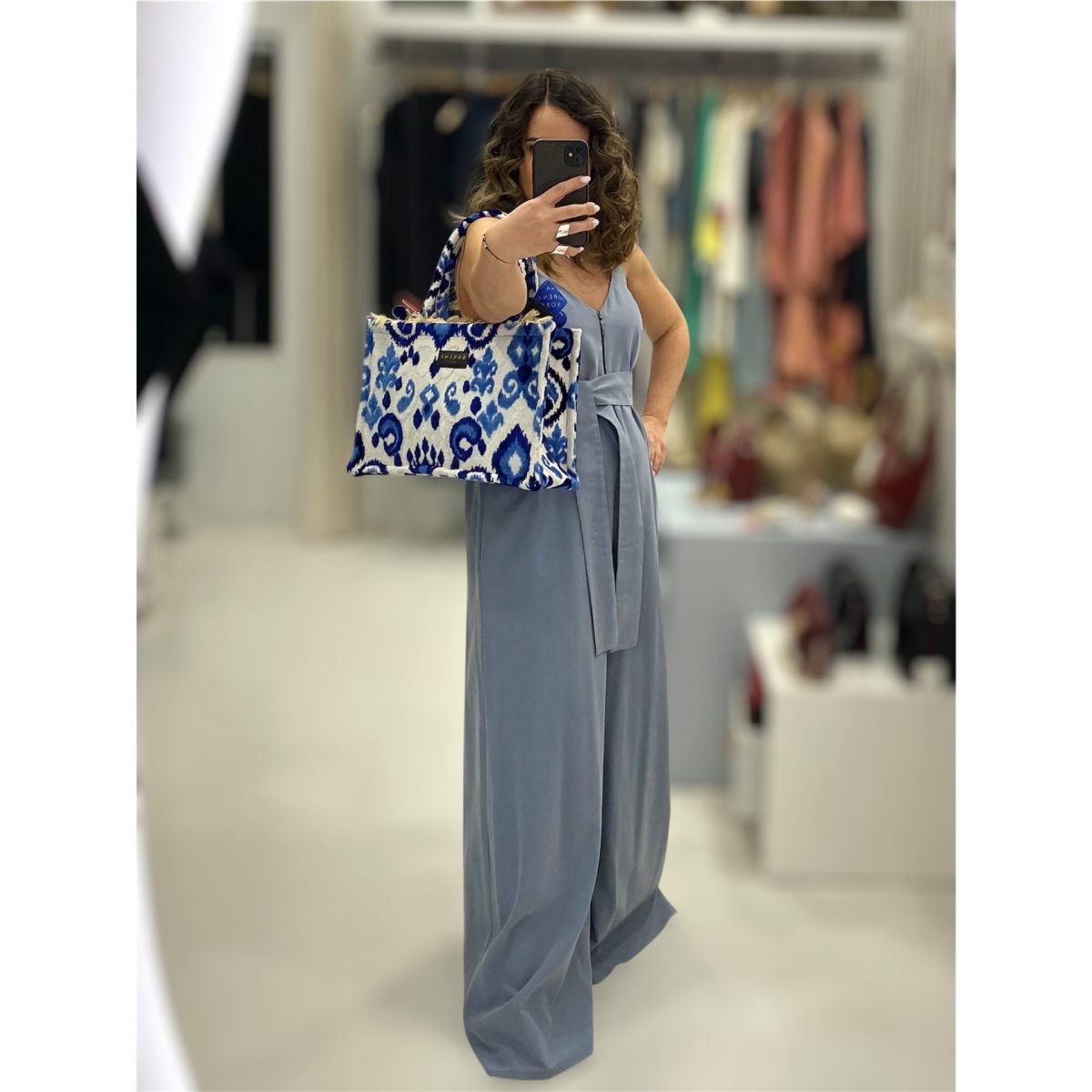 Moutaki • Oversized Cupro Jumpsuit • Dusty Blue - Image 5