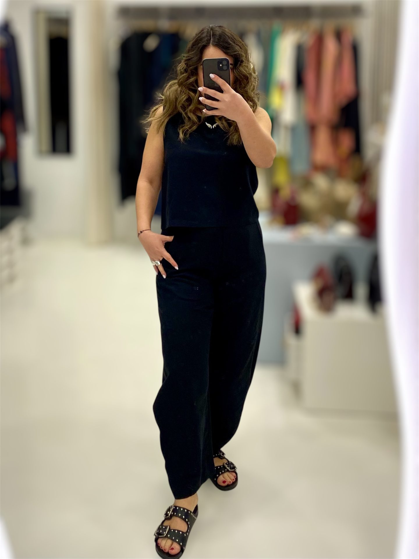 Moutaki • Linen Blend Slouchy Pants • Black