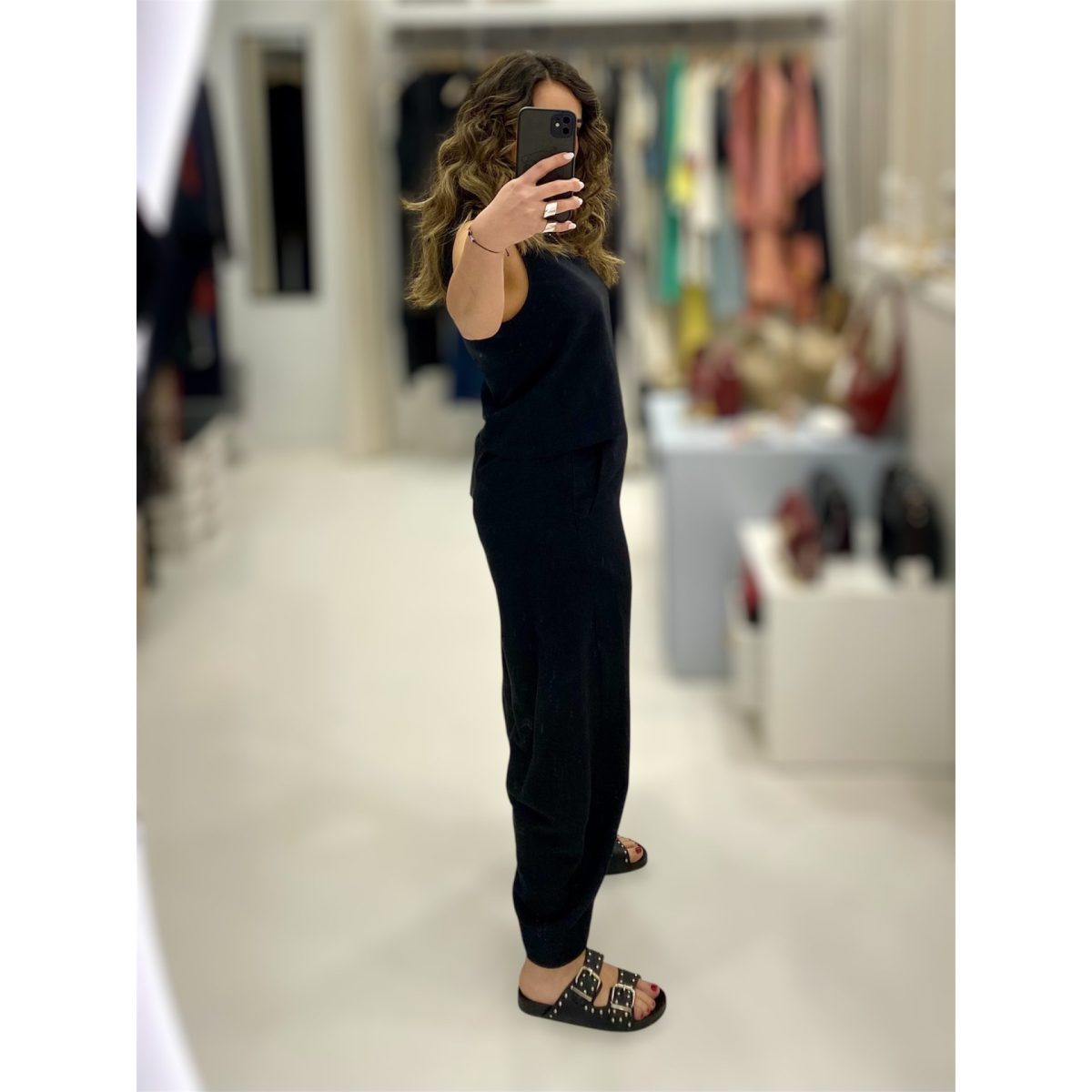 Moutaki • Linen Blend Top • Black - Image 4