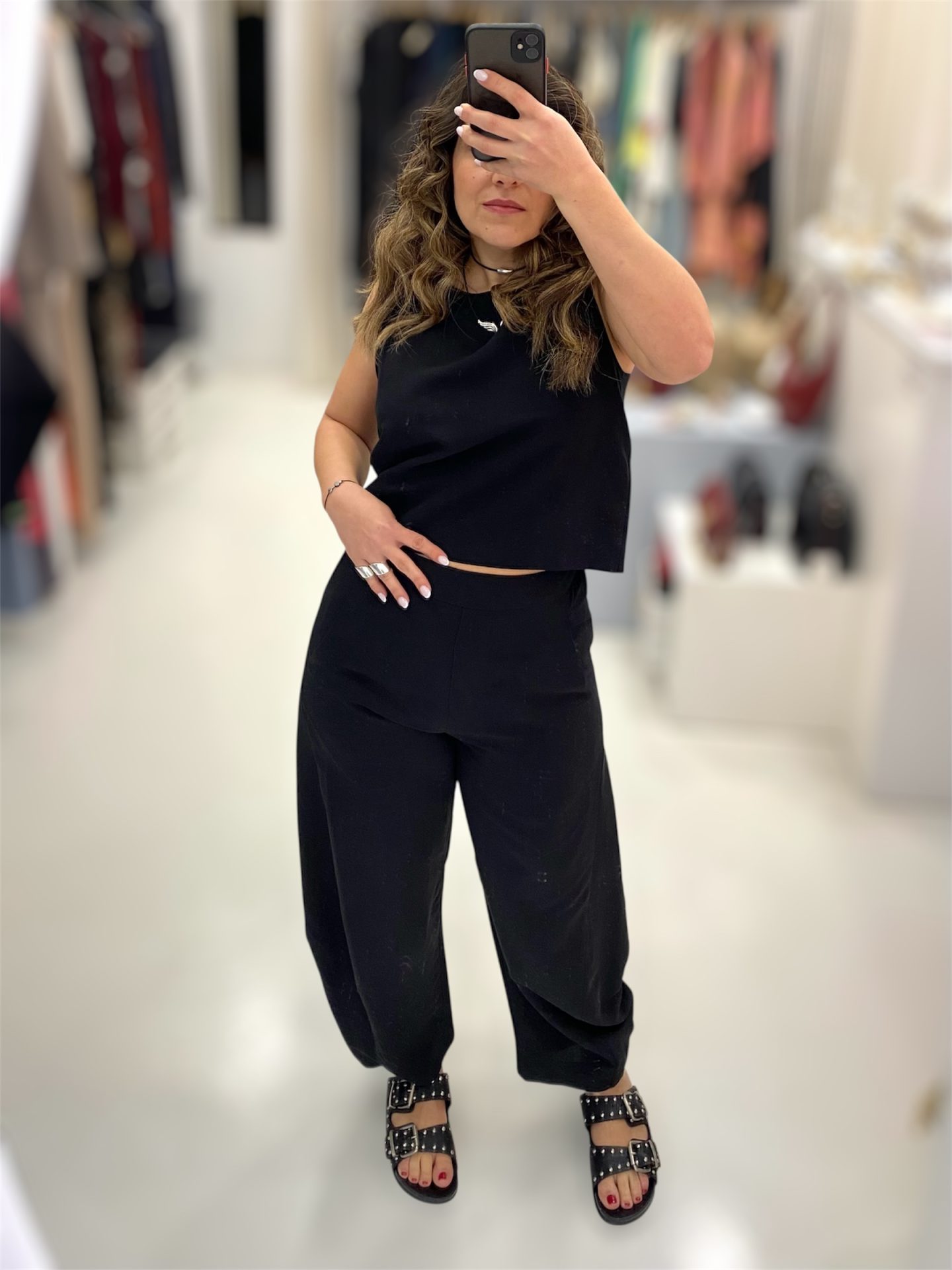 Moutaki • Linen Blend Top • Black