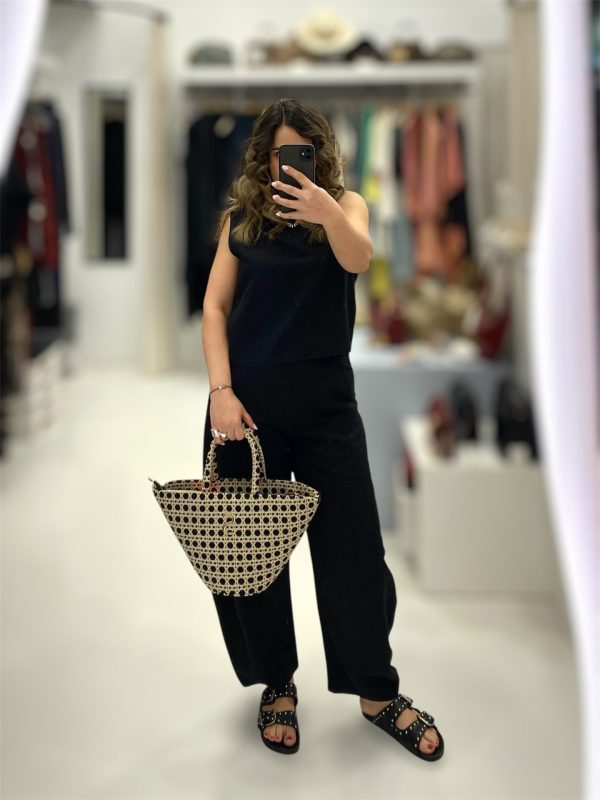 Moutaki • Linen Blend Top • Black - Image 3