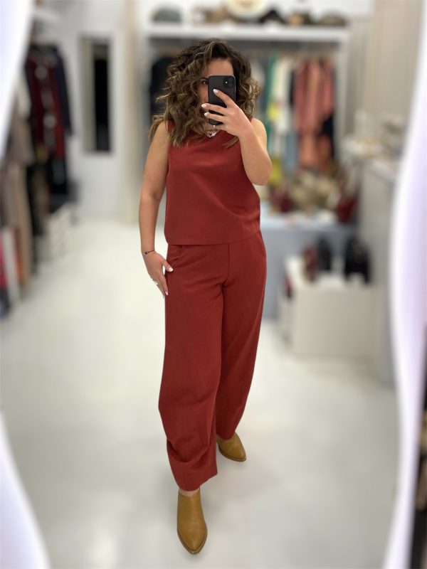 Moutaki • Linen Blend Top • Chili - Image 3