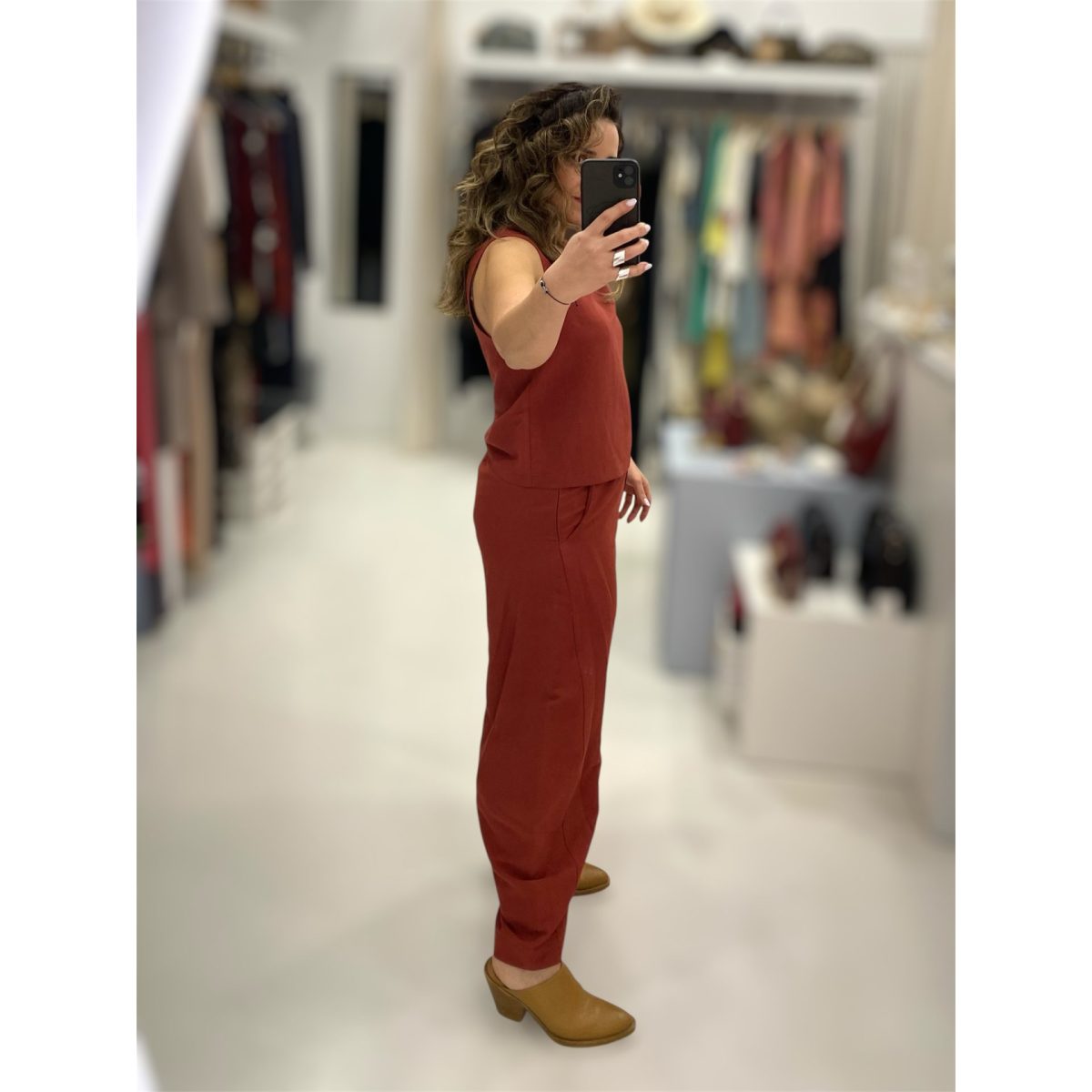 Moutaki • Linen Blend Top • Chili - Image 4