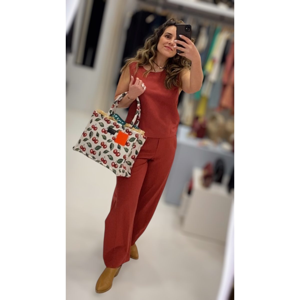 Moutaki • Linen Blend Top • Chili - Image 5