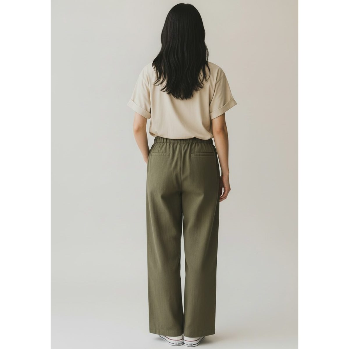 Le Streghe • Drawstring Trousers • Khaki Militaire - Image 2