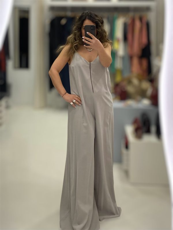 Moutaki • Oversized Cupro Jumpsuit • Stone - Image 5
