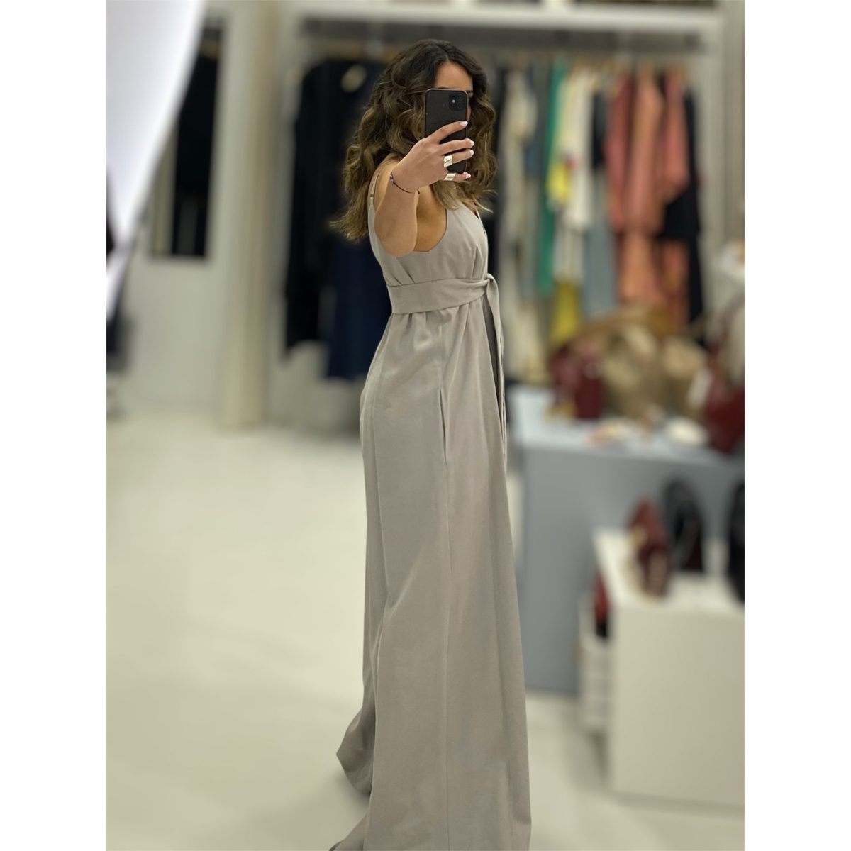 Moutaki • Oversized Cupro Jumpsuit • Stone - Image 2