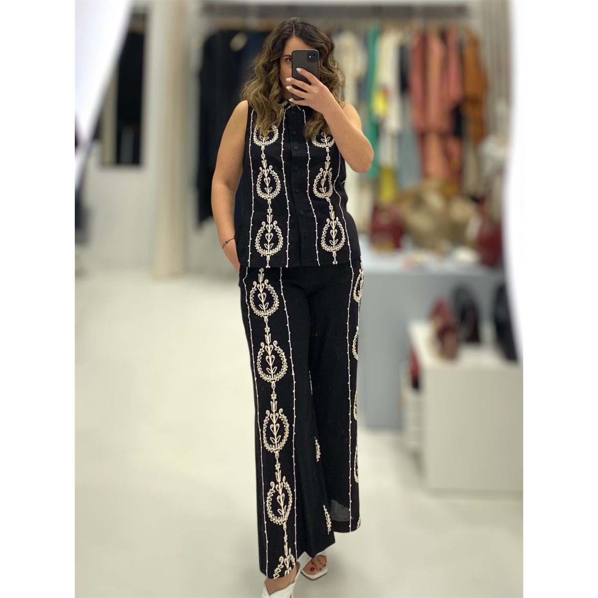 Moutaki • Embroidered Pants • Black - Image 3