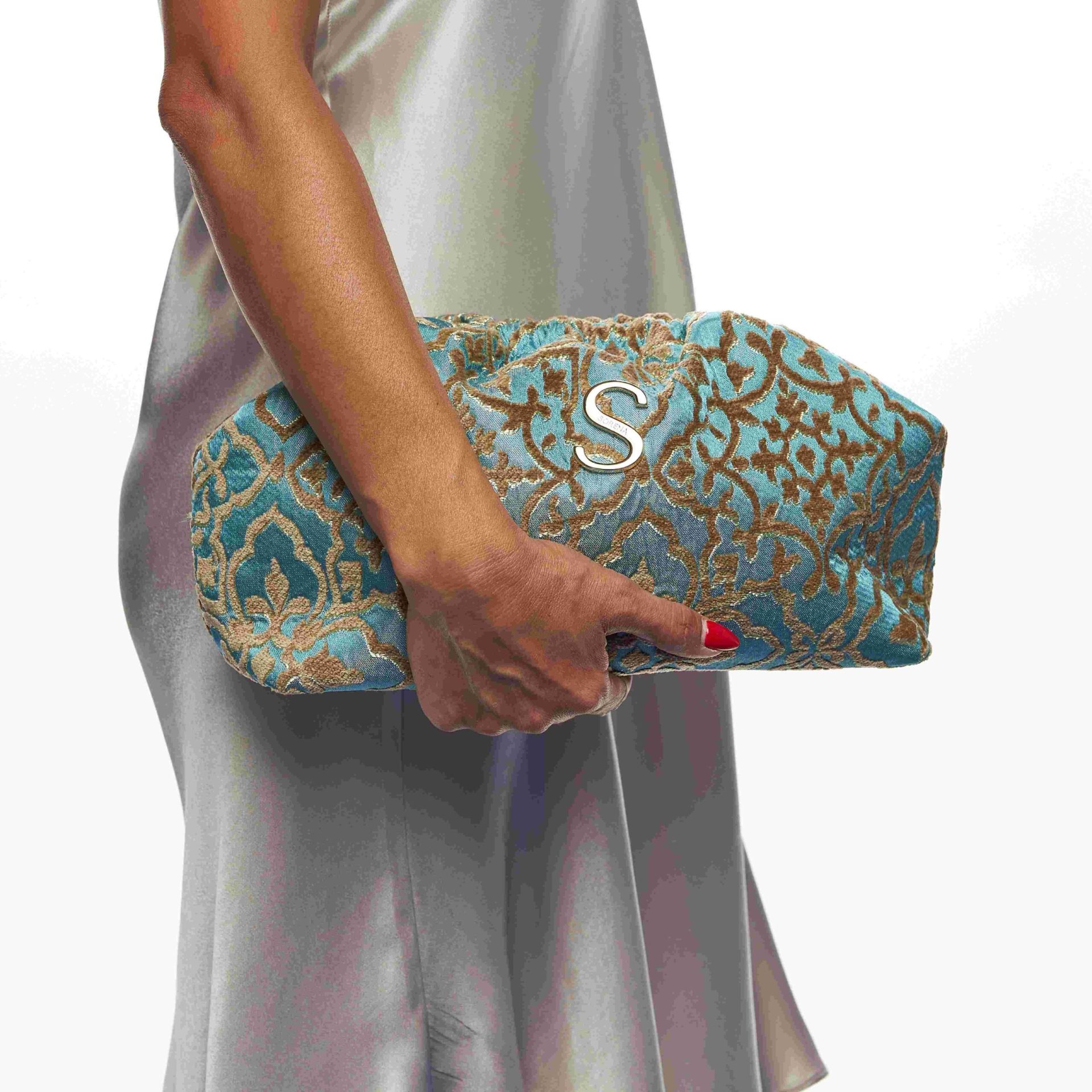 Sorena • Akrogiali Bucket Bag • Turquoise Beige