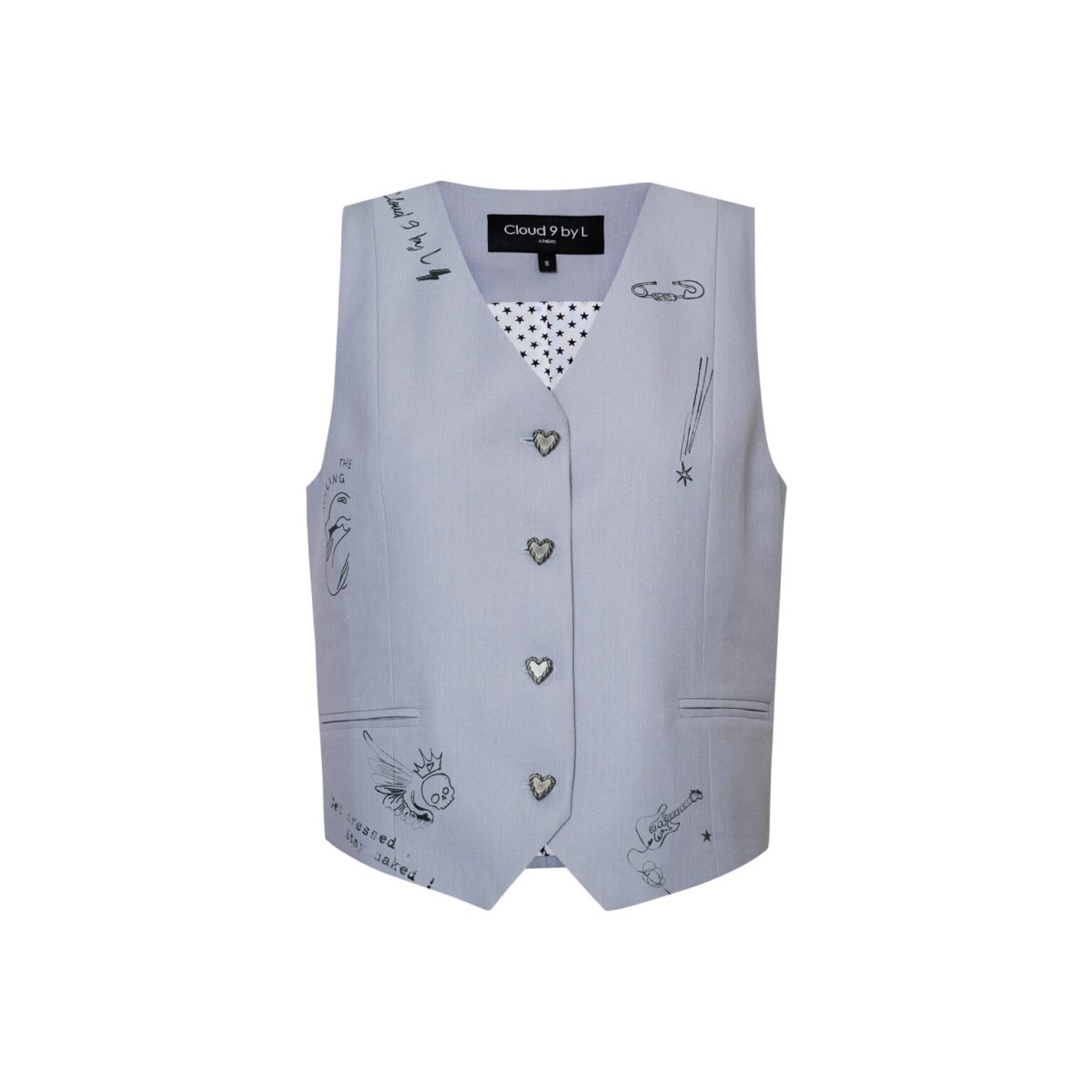 Cloud9byL • Savannah Tailored Vest • Light Grey - Image 3