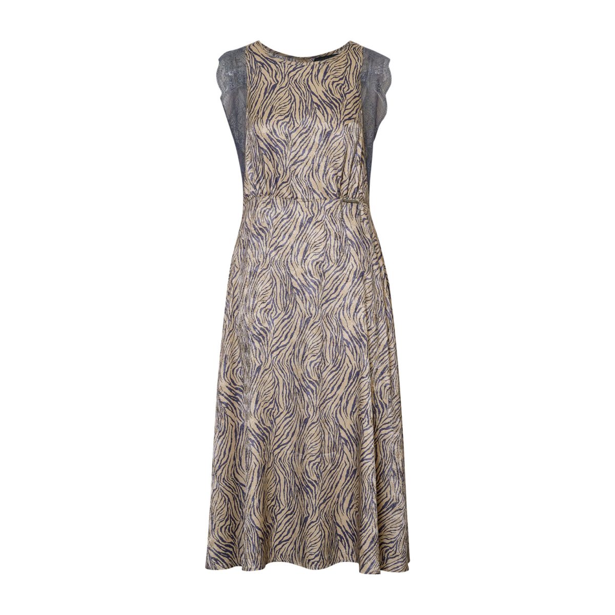 Cloud9byL • Jett Midi Dress • Ivory Purple Zebra - Image 7