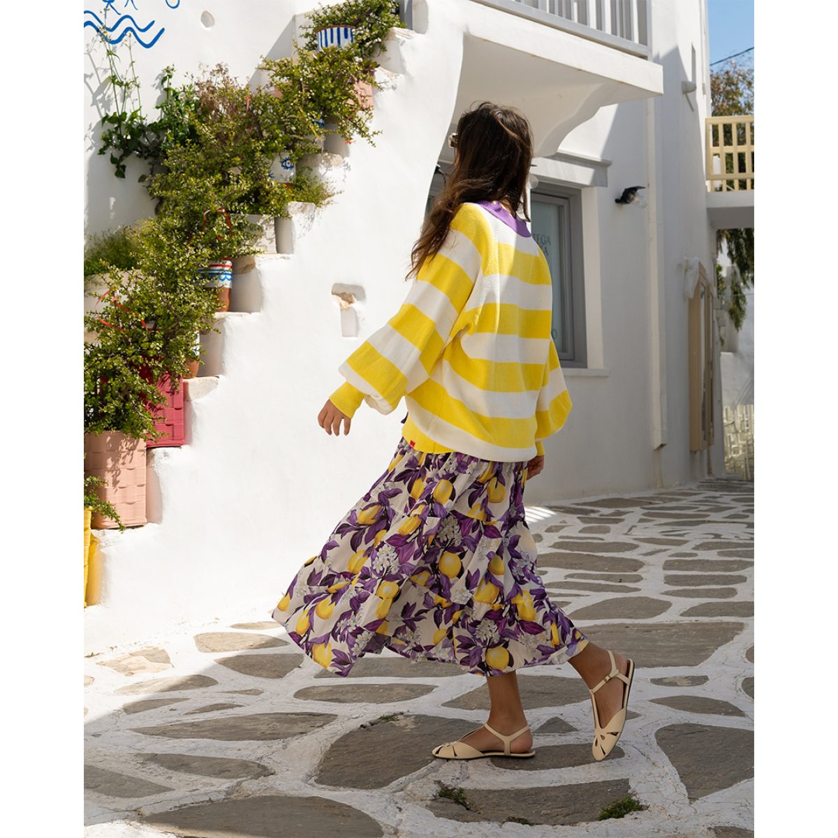 So bohemian • Jays Cardigan • Yellow White - Image 4