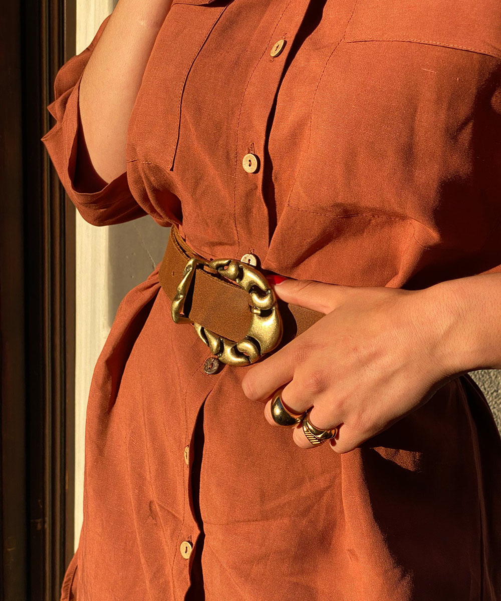 Bonendis • Lea Leather Belt - Large • Brown