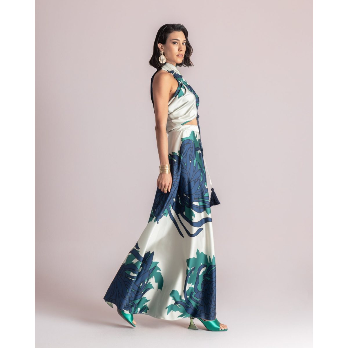 Moutaki • Co-ord Set • Navy Blue Green Sand - Image 2