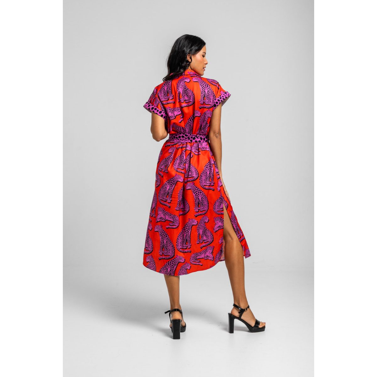 Lolina • Sleevless Midi Shirtdress • Pink Panther - Image 5