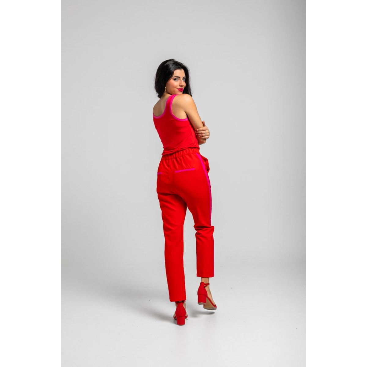 Lolina • Dolce Far Niente • Soft t-Shirt • Fuchsia Red - Image 3