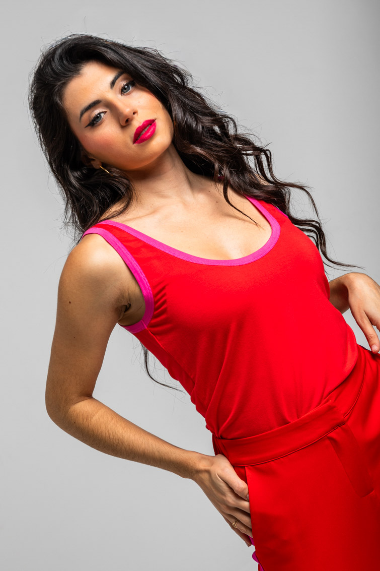 Lolina • Dolce Far Niente • Soft t-Shirt • Fuchsia Red