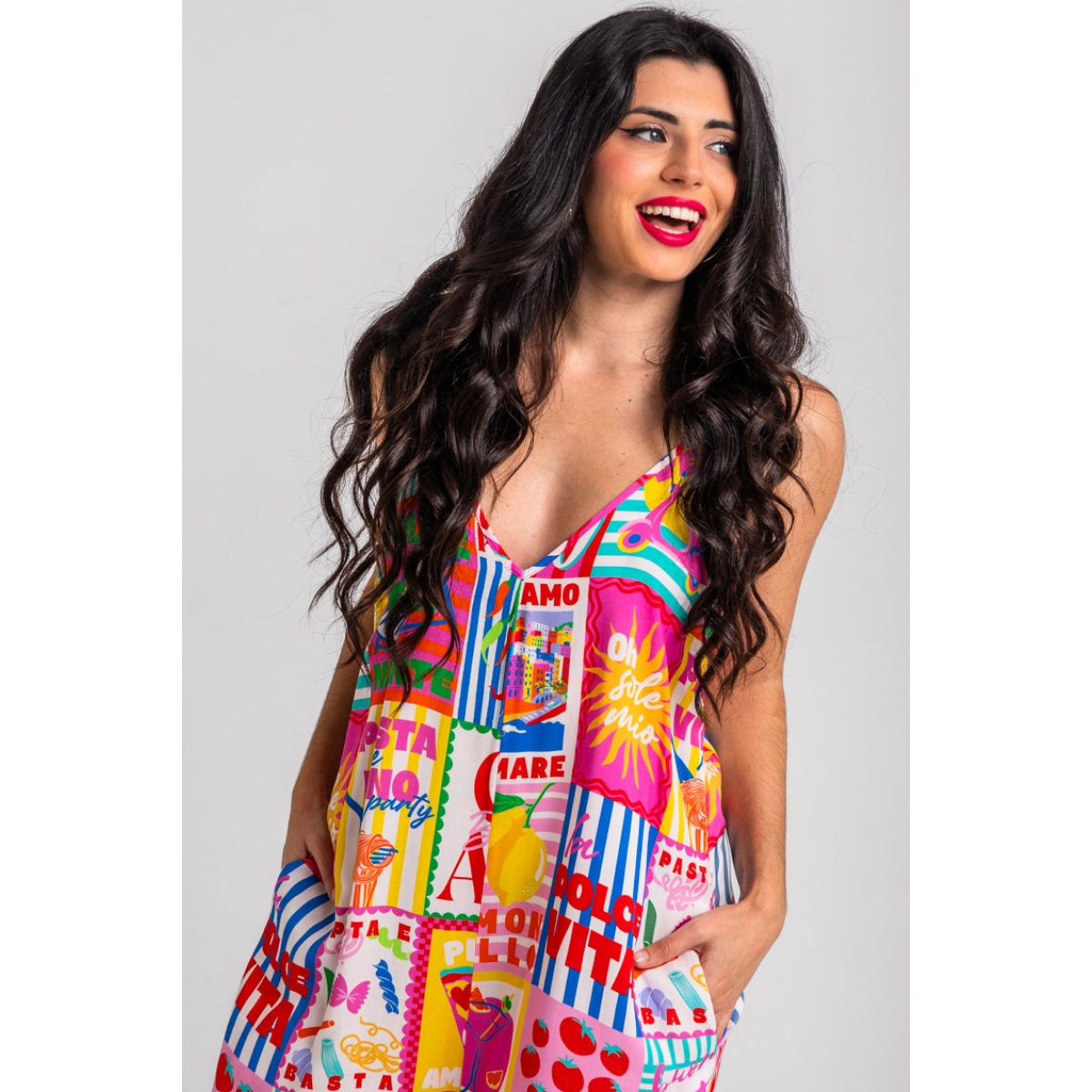 Lolina • Dolce Far Niente Jumpsuit • Italian collage print - Image 5