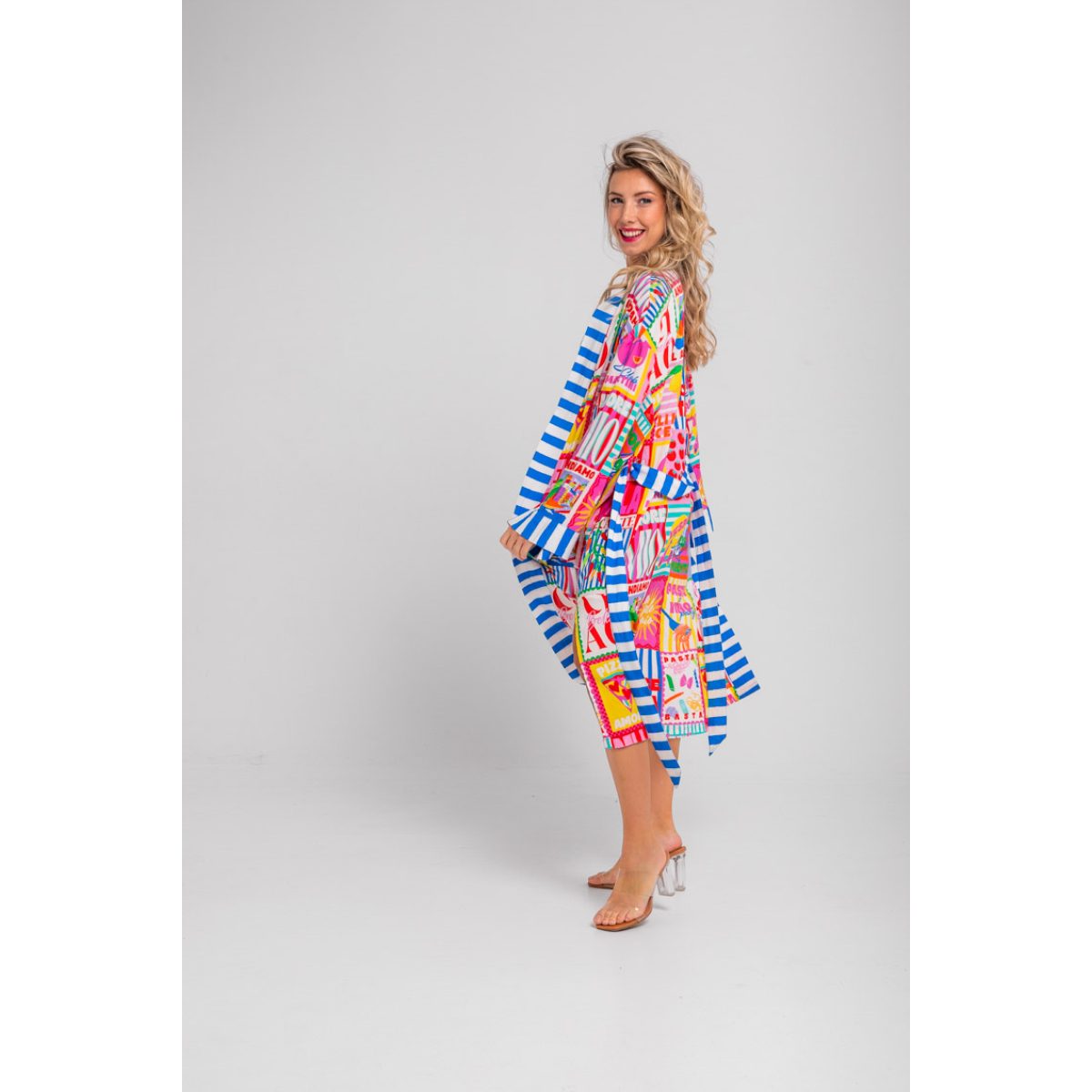 Lolina • Dolce Far Niente Kimono  • Italian collage print - Image 3