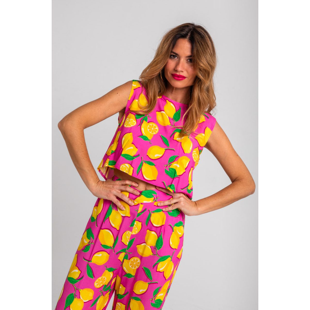 Lolina • Limoncello Lemon Top • Pink Yellow - Image 3