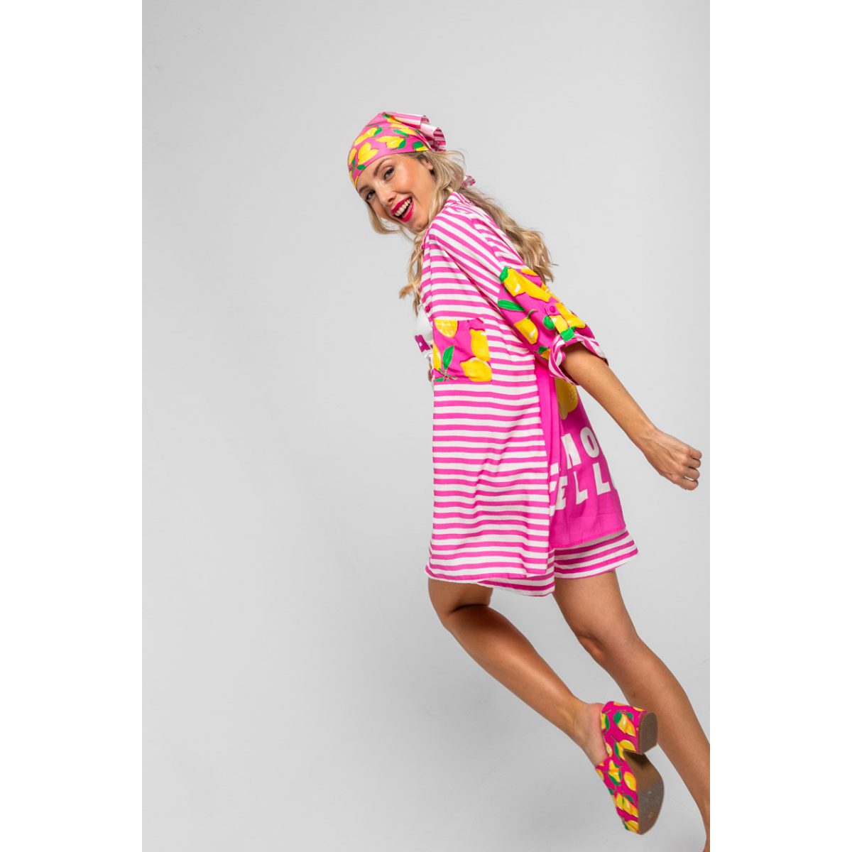 Lolina • Limoncello Safari Lemon Shirt • Pink Yellow - Image 4