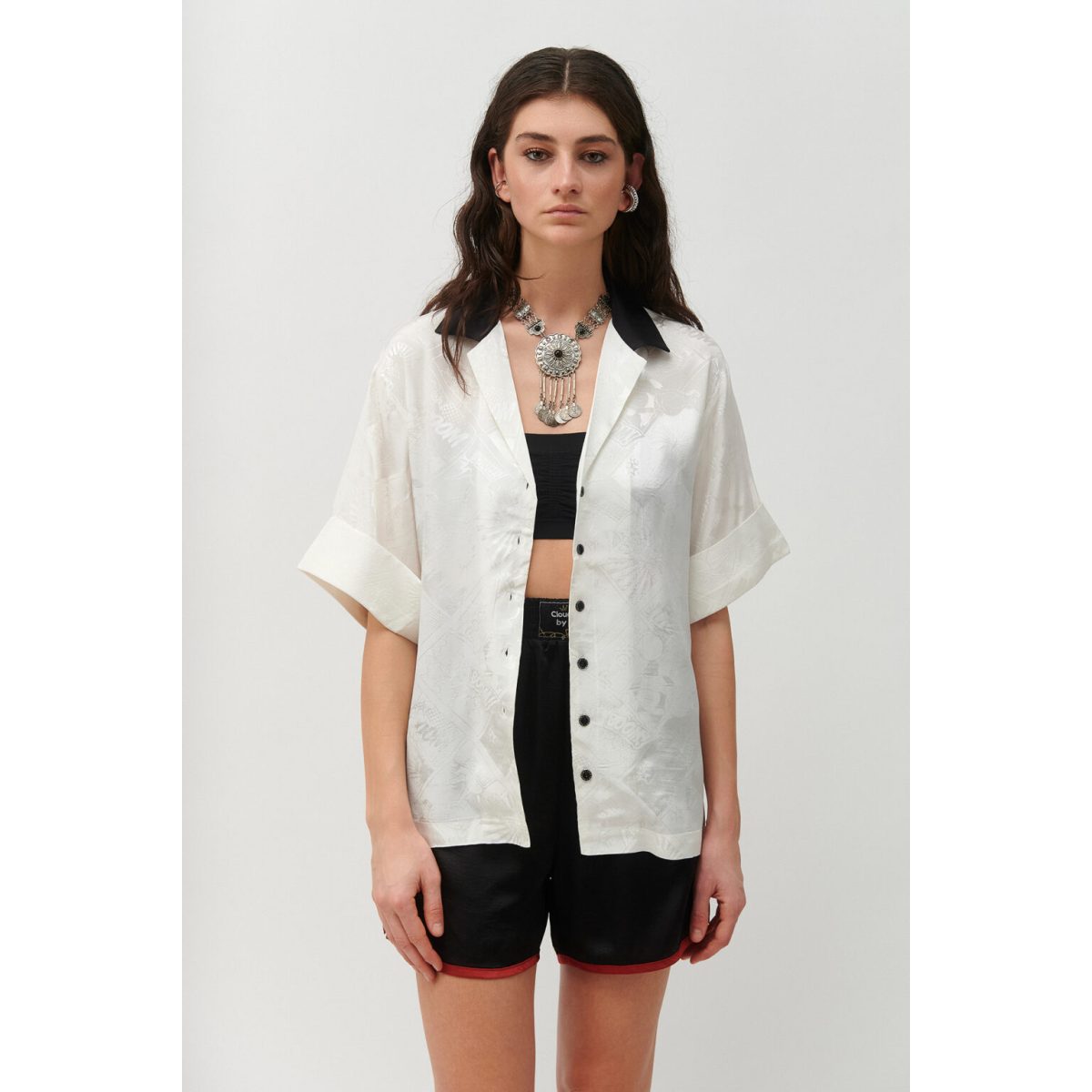 Cloud9byL • Shelter Shirt • White jacquard - Image 4